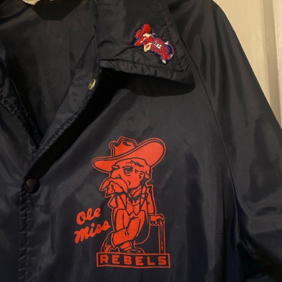 Vintage Embroidered Colonel Reb Ole Miss Rebels Windbreaker Jacket Men’s Size S - Picture 2 of 5